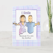 Grappig Gezegde Moeder Mama Cartoon van Zoontje Ve Kaart (Voorkant)