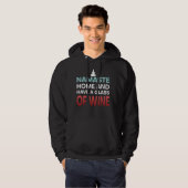 Grappig Gezegde Namaste huis en een glaasje wijn Hoodie (Voorkant volledig)