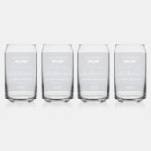 Grappig Gezegde Navy Blue Modern Graduation Party Blikvorm Glas (Achterkant)