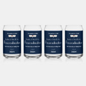 Grappig Gezegde Navy Blue Modern Graduation Party Blikvorm Glas (Voorkant)