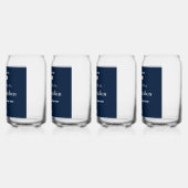 Grappig Gezegde Navy Blue Modern Graduation Party Blikvorm Glas (Links)