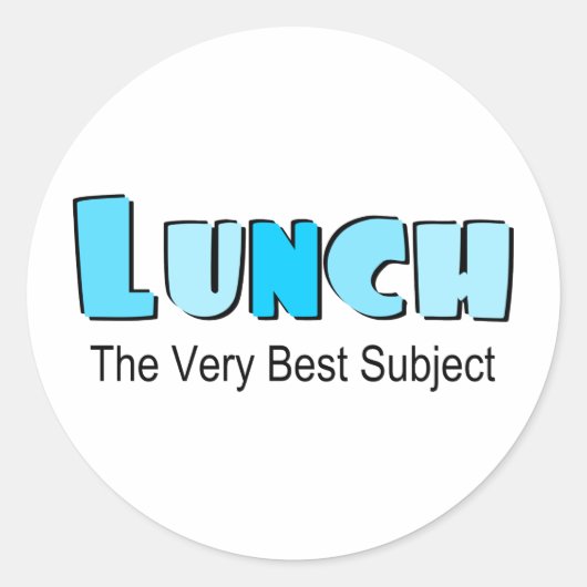 Grappig Gezegde over Lunch Ronde Sticker (Voorkant)