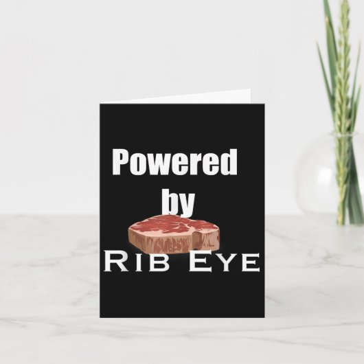 Grappig Gezegde over Meat Rib Eye Steak Carnivores Kaart (Voorkant)