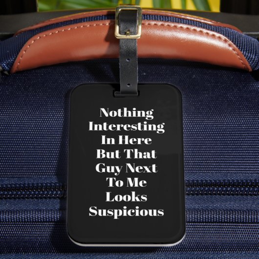 Grappig Gezegde Reiziger Reizen Quotes Bagagelabel (Voorkant Insitu 2)