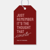 Grappig Gezegde rode kerst Cadeaulabel (Achterkant)