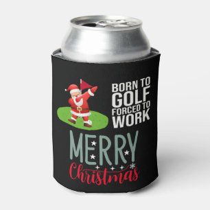 Grappig Gezegde Santa Claus Geboren om te golfen Blikjeskoeler