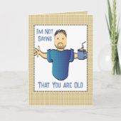 Grappig Gezegde Sassy Joke Mannelijke Cartoon Verj Kaart (Voorkant)
