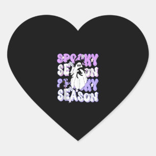 Grappig Gezegde Spooky Seizoen Halloween Cat Ghost Hart Sticker