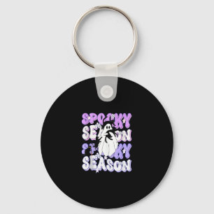 Grappig Gezegde Spooky Seizoen Halloween Cat Ghost Sleutelhanger