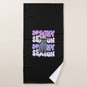 Grappig Gezegde Spooky Seizoen Halloween Cat Lover Badhanddoek