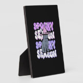 Grappig Gezegde Spooky Seizoen Halloween Cat Lover Fotoplaat (Zijkant)