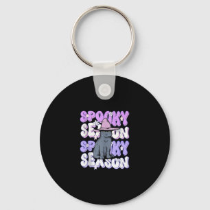 Grappig Gezegde Spooky Seizoen Halloween Cat Lover Sleutelhanger