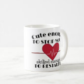 Grappig gezegde Valentijnsdag cardioloog dokter Koffiemok (Voorkant rechts)