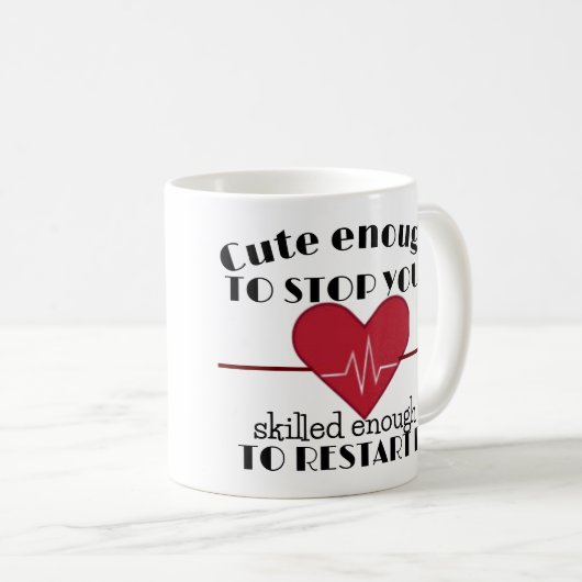 Grappig gezegde Valentijnsdag cardioloog dokter Koffiemok (Voorkant rechts)