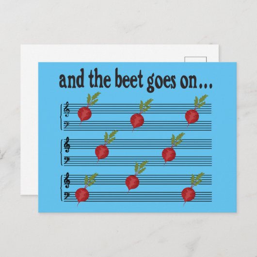 Grappig Gezegde van biet en biet gaat door Briefkaart (Voorkant / Achterkant)