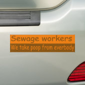 Grappig gezegde van de operator 4 bumpersticker (Op auto)