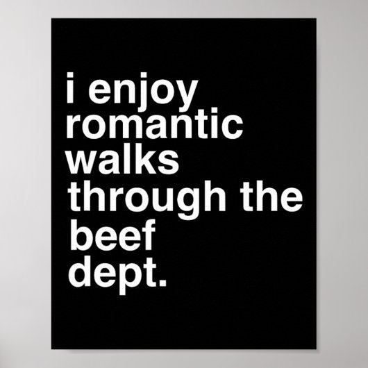 Grappig Gezegde Vlees Bacon Beef Grillen BBQ Lover Poster (Voorkant)