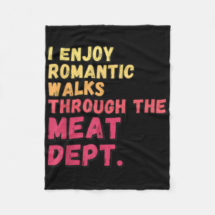 Grappig Gezegde Vlees Dept Bacon Beef Grillen BBQ  Fleece Deken
