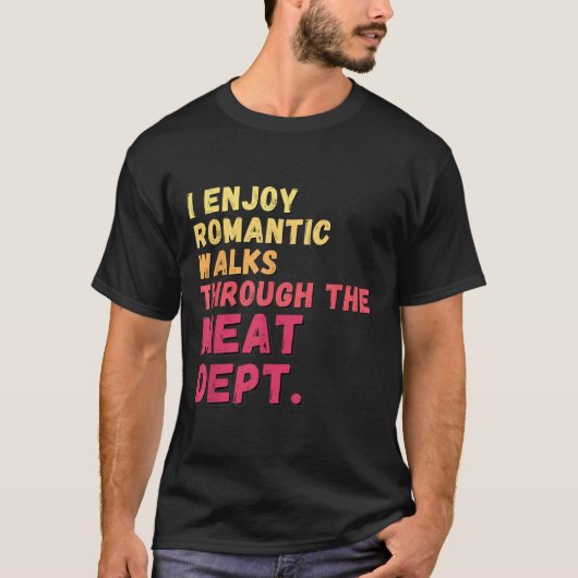Grappig Gezegde Vlees Dept Bacon Beef Grillen BBQ T-shirt (Voorkant)