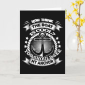 Grappig gezegde voor bootkapitein en zeeman kaart (Gele Bloem)