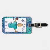 Grappig Gezegde voor hem man Cartoon vakantie Bagagelabel (Voorkant horizontaal)