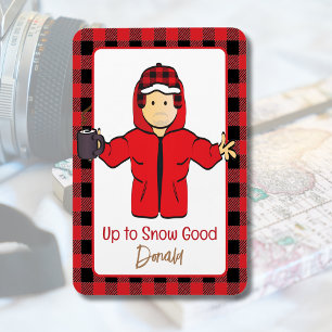 Grappig Gezegde voor hem Winter Snow Alaskan Vakan Magneet