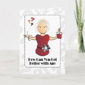 Grappig Gezegde Vrouw Cartoon Humorous Birthday Kaart (Voorkant)