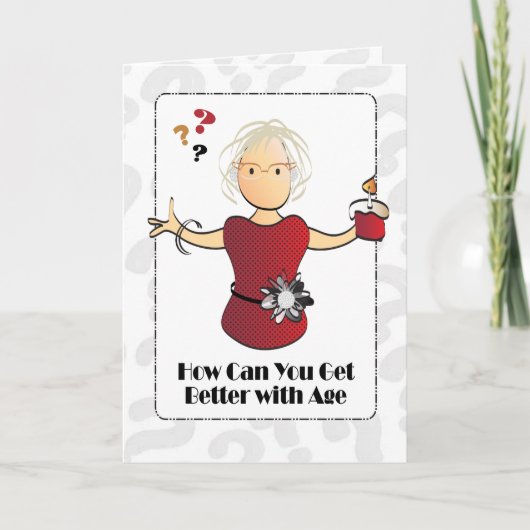 Grappig Gezegde Vrouw Cartoon Humorous Birthday Kaart (Voorkant)