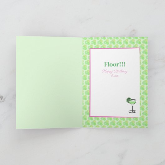 Grappig Gezegde Vrouw Cartoon Margarita Verjaardag Kaart (Binnen)