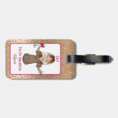 Grappig Gezegde Vrouw Cartoon Vakantie Leuk Glamou Bagagelabel (Achterkant horizontaal)