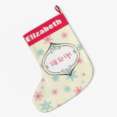 Grappig Gezegde vult Chrismtas Gepersonaliseerd Grote Kerstsok (Achterkant (Hangend))