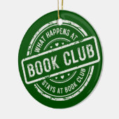 Grappig Gezegde wat er gebeurt in de boekenclub Keramisch Ornament (Links)
