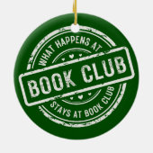 Grappig Gezegde wat er gebeurt in de boekenclub Keramisch Ornament (Achterkant)