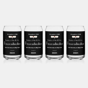 Grappig Gezegde Zwart Modern Graduation Party Blikvorm Glas