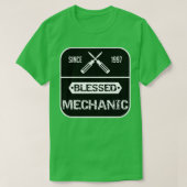 Grappig gezegend mechanica voor liefje van de auto t-shirt (Design voorkant)