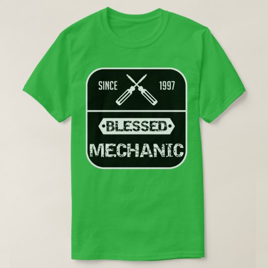 Grappig gezegend mechanica voor liefje van de auto t-shirt (Design voorkant)