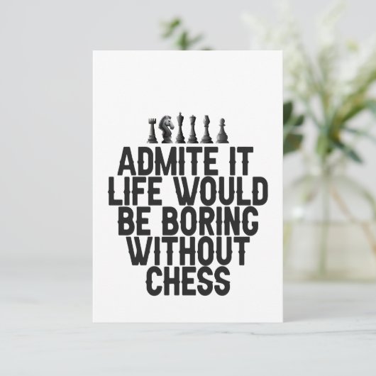 grappig, gezegend, schaken, chessmate, grappig, gi bedankkaart (Staand voorkant)