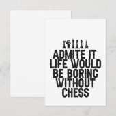 grappig, gezegend, schaken, chessmate, grappig, gi bedankkaart (Voorkant / Achterkant)