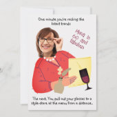 Grappig gezicht- 60 & Fabulous Whimsical Foto Verj Kaart (Voorkant)