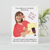 Grappig gezicht- 60 & Fabulous Whimsical Foto Verj Kaart (Staand voorkant)