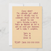 Grappig gezicht- 60 & Fabulous Whimsical Foto Verj Kaart (Achterkant)