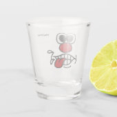 Grappig Gezicht aangepaste naam Shot Glas (Achterkant)