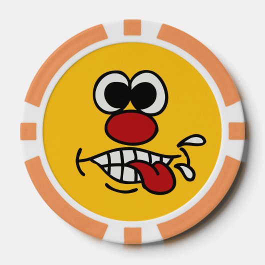 Grappig Gezicht aangepaste poker chips (Voorkant)