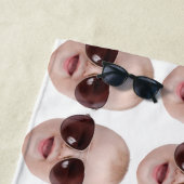 Grappig Gezicht Beste Vriend Foto Verjaardag Gift Strandlaken (In situ)