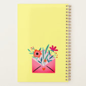 Grappig gezicht | Bloemen en harten mooi meisje Planner (Achterkant)