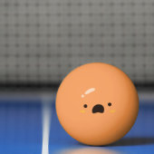 Grappig gezicht. Emoji Emoticon. bezorgd Pingpongbal (Net)
