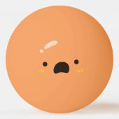 Grappig gezicht. Emoji Emoticon. bezorgd Pingpongbal (Achterkant)