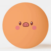 Grappig gezicht. Emoji. Emoticon. Mr Porky. Pingpongbal (Voorkant)