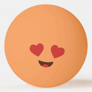 Grappig gezicht. Emoji. Emoticon. Pingpongbal