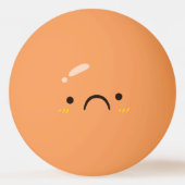 Grappig gezicht. Emoji. Emoticon. Sad Pingpongbal (Voorkant)